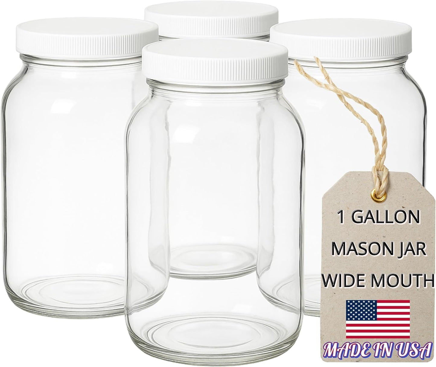 1 Gallon Glass Jar Wide Mouth for Kombucha and Canning Needs