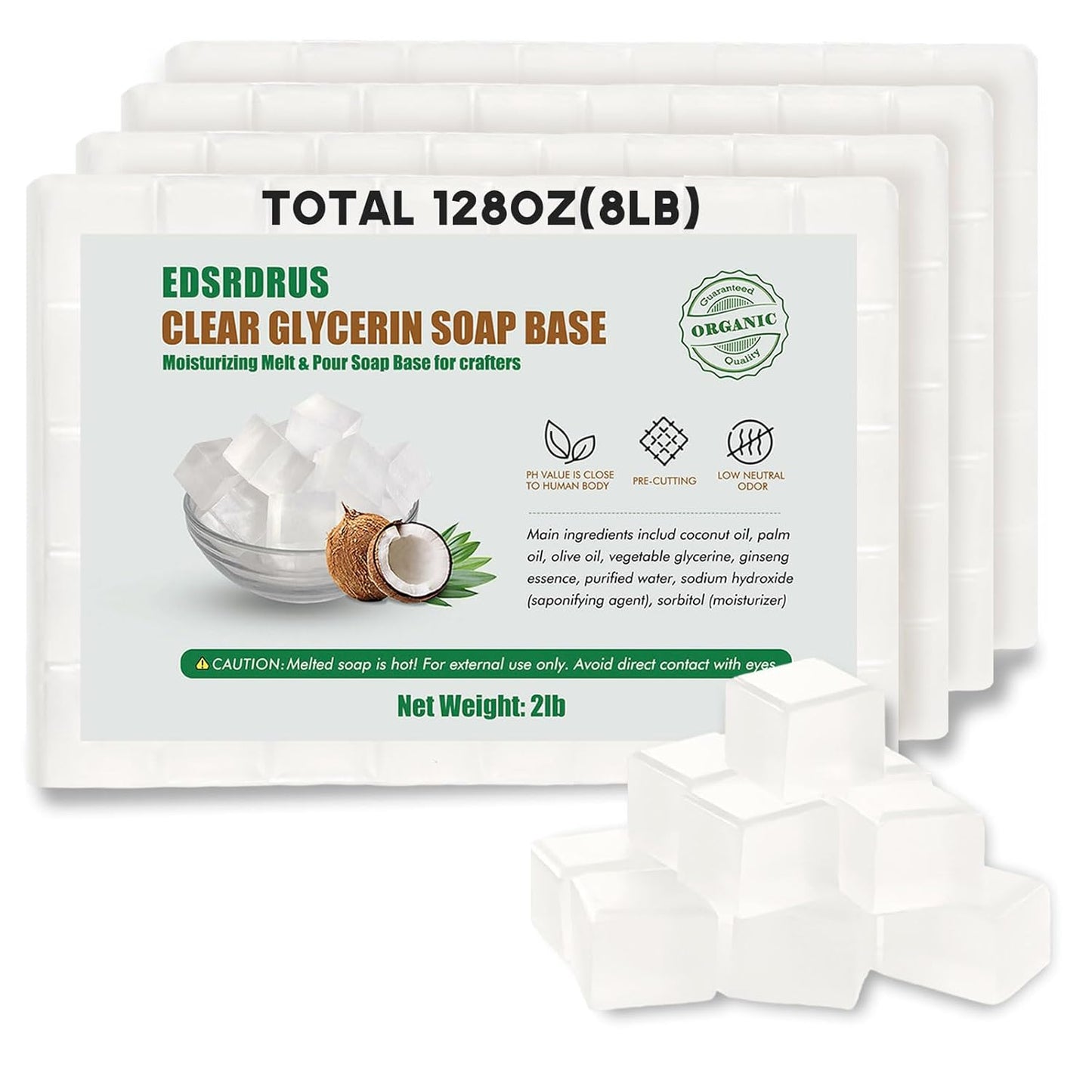 Organic Glycerin Soap Base for DIY Crafting and Moisturizing