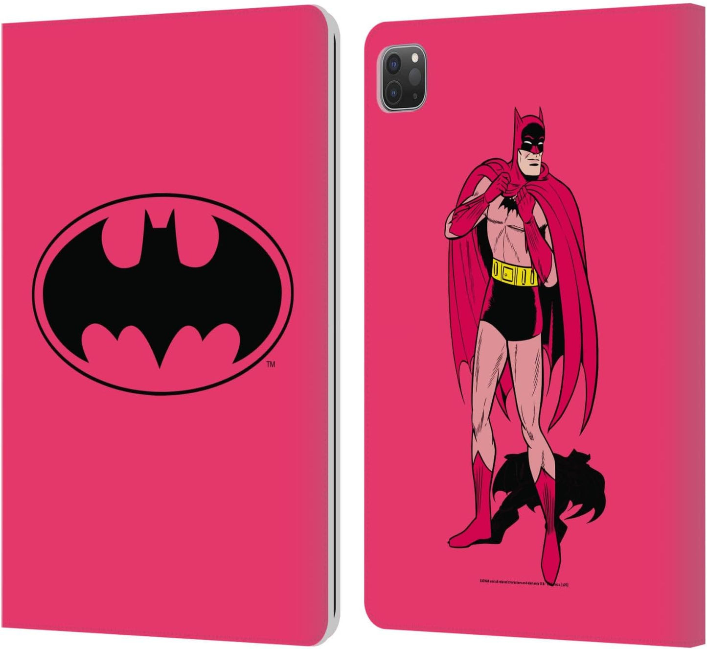 Batman DC Comics Pink Logos Leather Wallet Case for iPad Pro