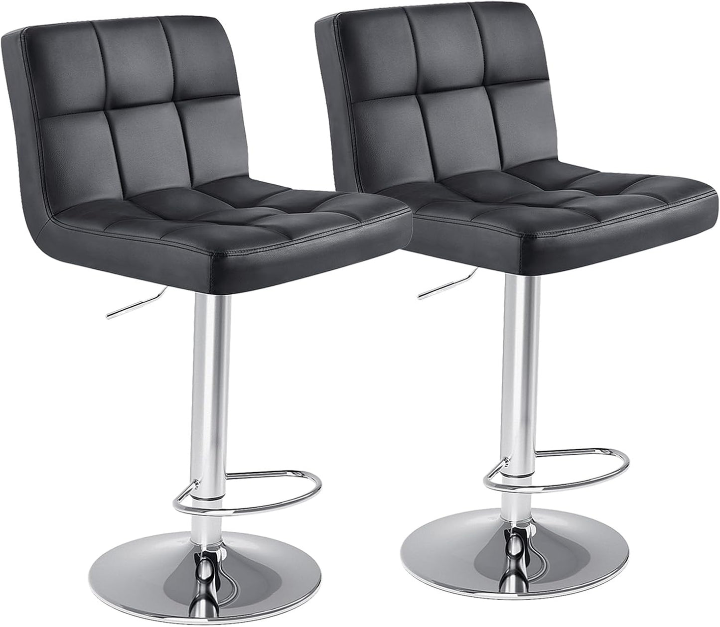 DUMOS Bar Stools Set of 2 Adjustable Swivel Kitchen Stools