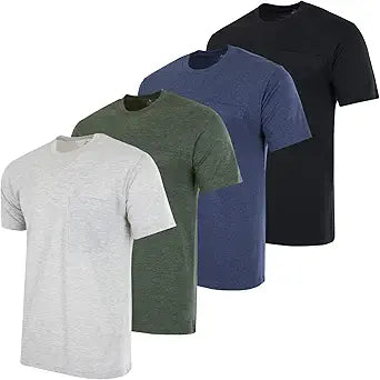 Real Essentials Men's Cotton Performance Short Sleeve T-Shirt