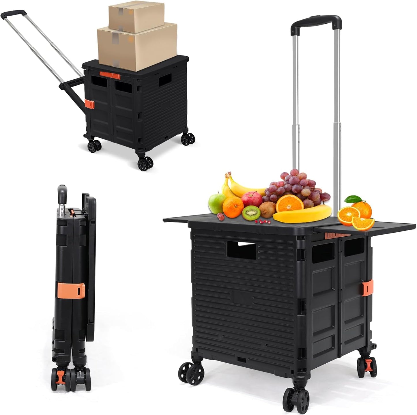SELORSS Foldable Utility Cart with Wheels for Easy Transport