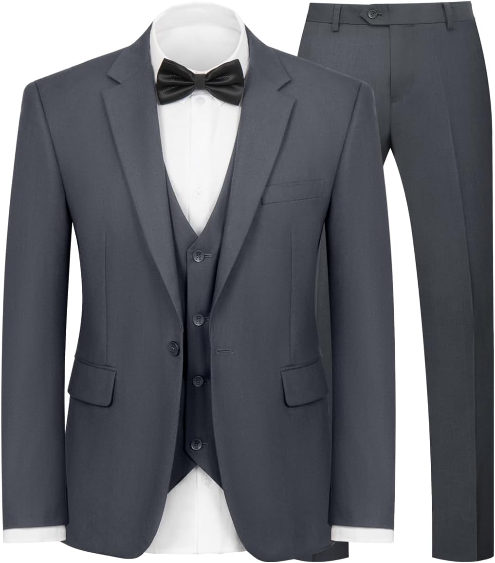 Men's 3-Piece Slim Fit Suit Set for Weddings and Parties