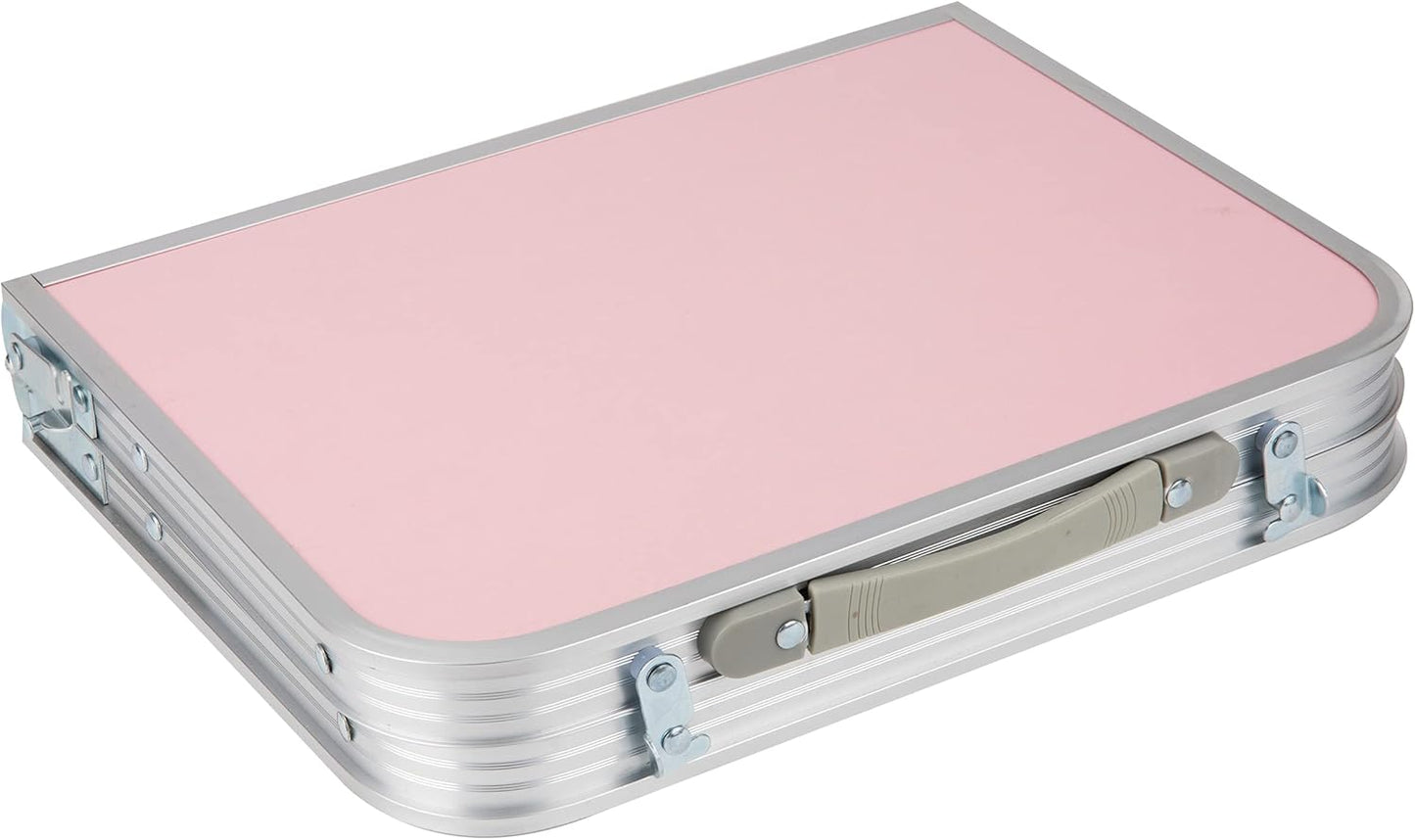Portable Pink Lap Desk: Collapsible Stand for Dorm