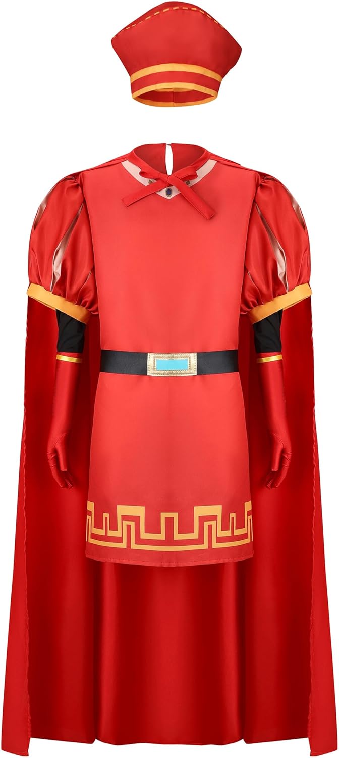 Men Costume Adult King Hat Outfits for Halloween Cosplay Fun