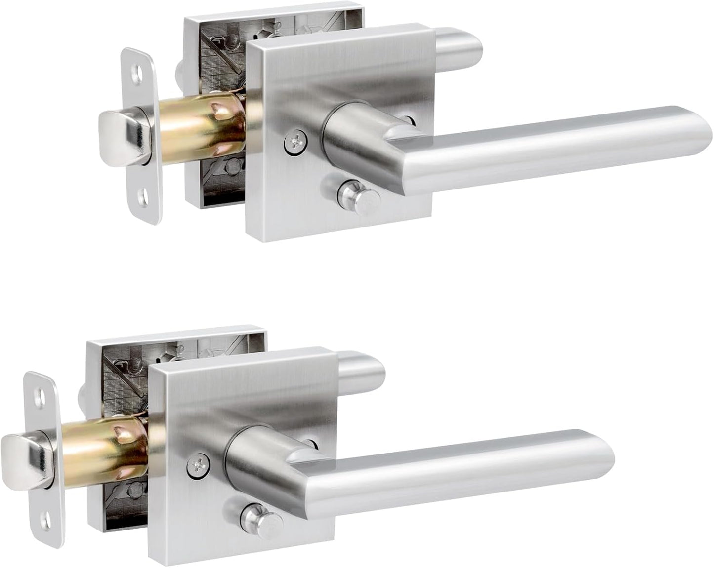 HOSOM Privacy Door Handles with Lock for Bedroom and Bathroom