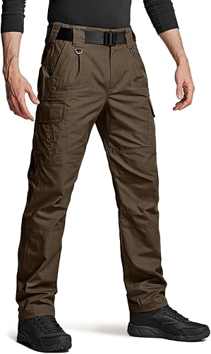 CQR Men's Tactical Pants - Lightweight Water Resistant Cargo Pants