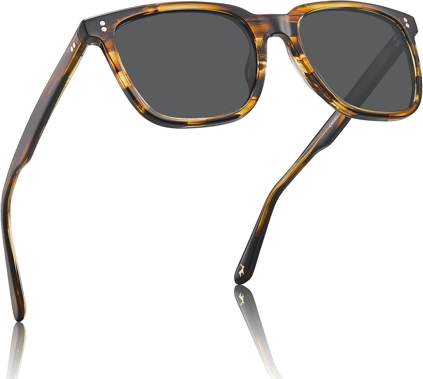 CARFIA Acetate Polarized Sunglasses for Men with UV400 Protection