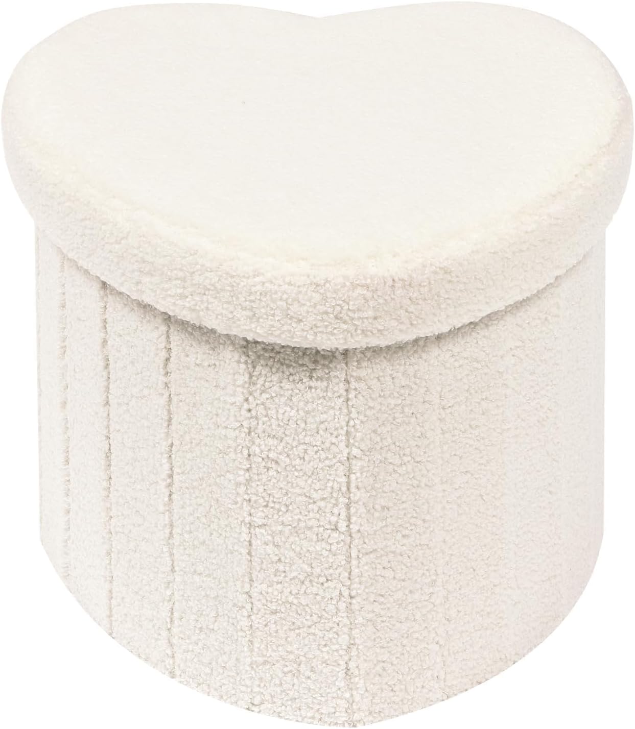 Heart Shaped Storage Ottoman Cube for Living Room and Dorm