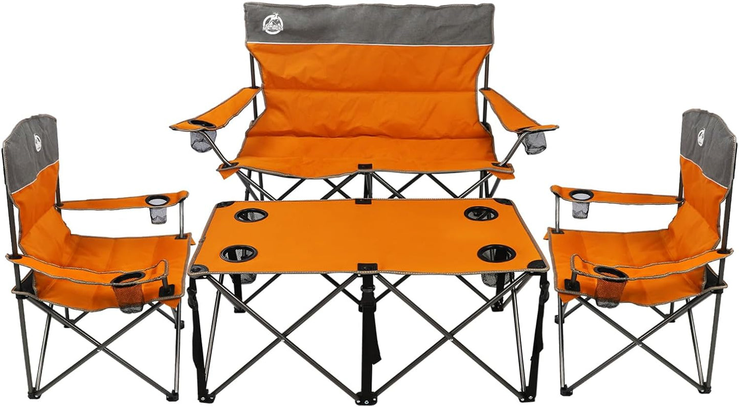 Folding Camping Chair Set of 4 for Outdoor Travel and Beach