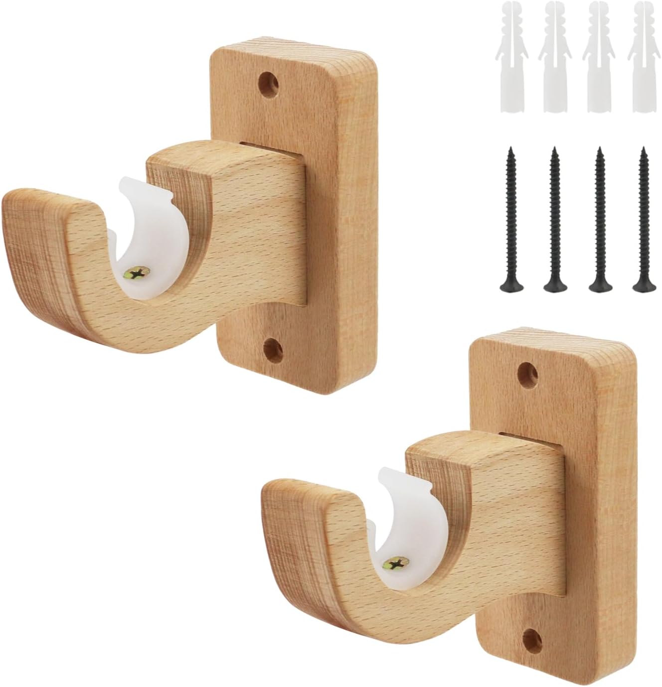 Wooden Curtain Rod Holders: Secure & Stylish