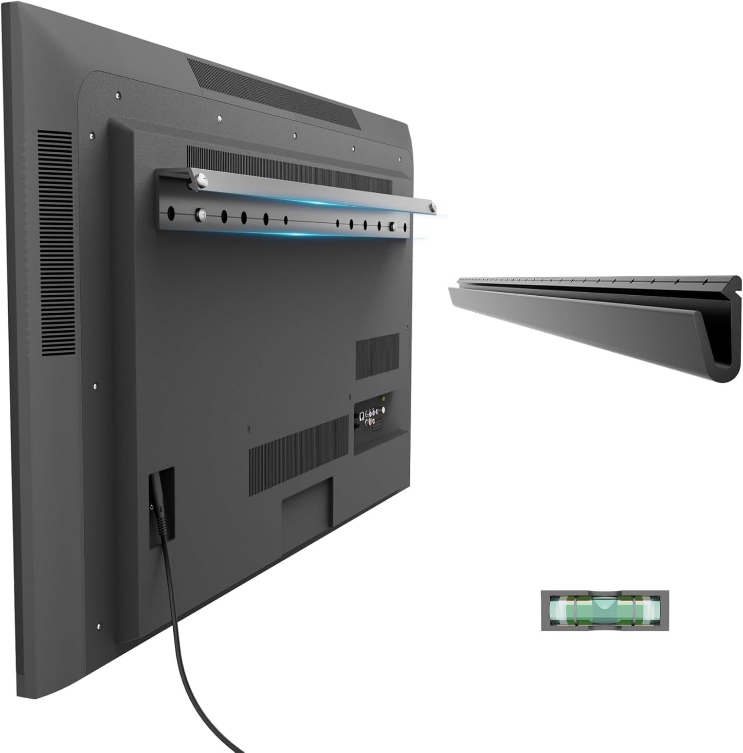 No Drill TV Mount for 32-75 TVs, Studless Install, 150lbs Capacity