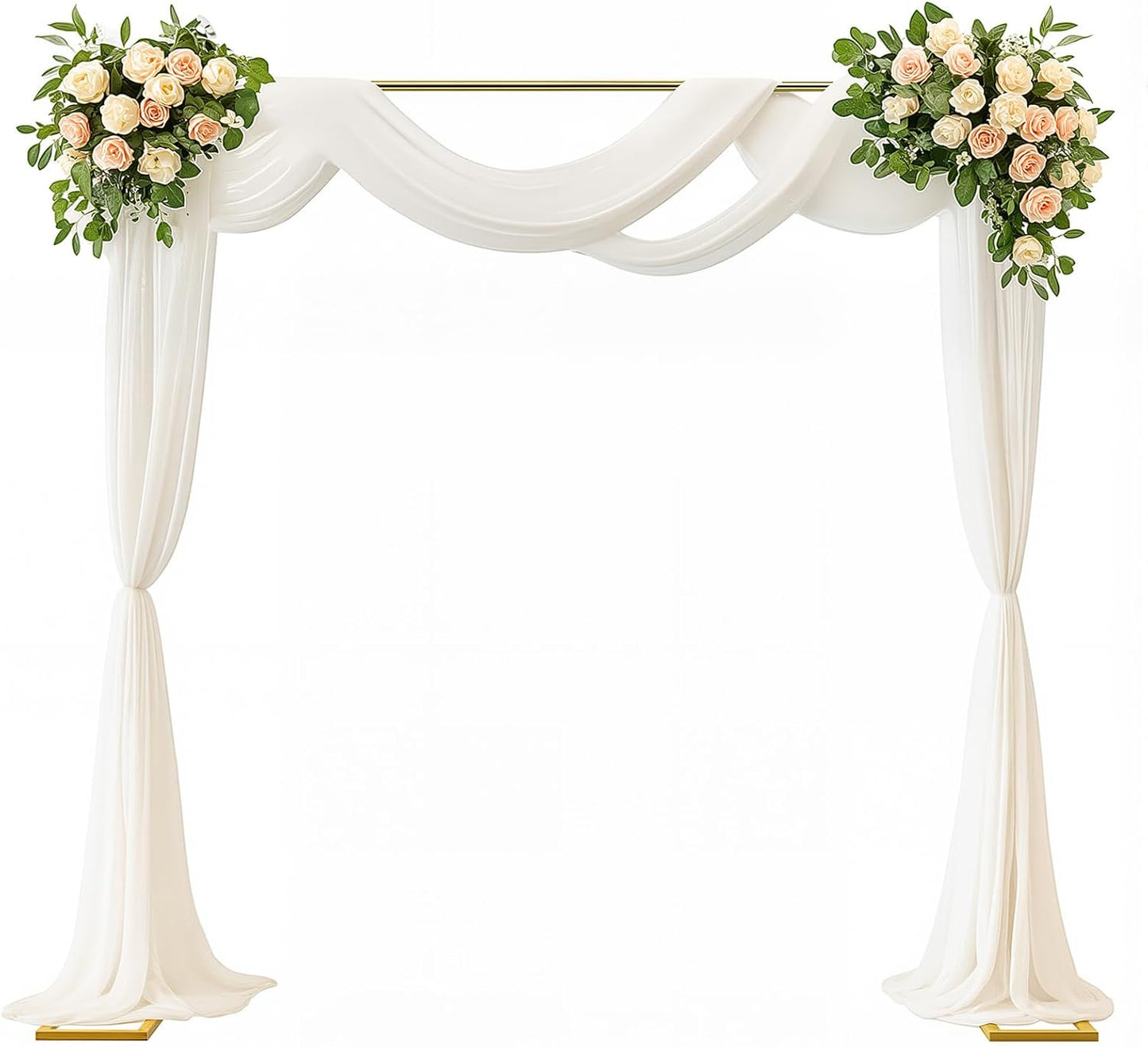 8x8 FT Square Wedding Arch Stand - Heavy-Duty Metal Frame
