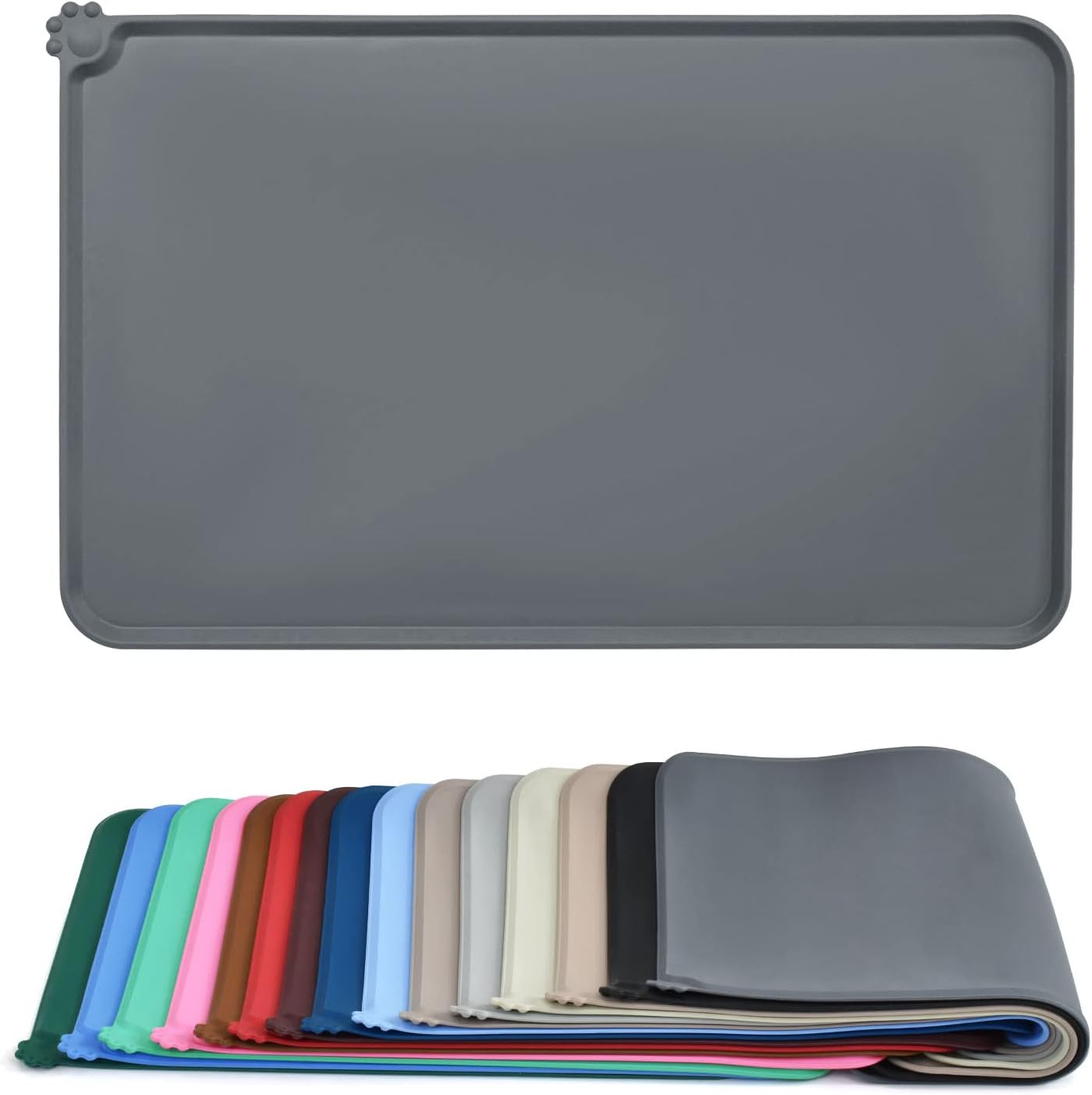 AUDWUD Silicone Waterproof Pet Feeding Mats for Dogs and Cats