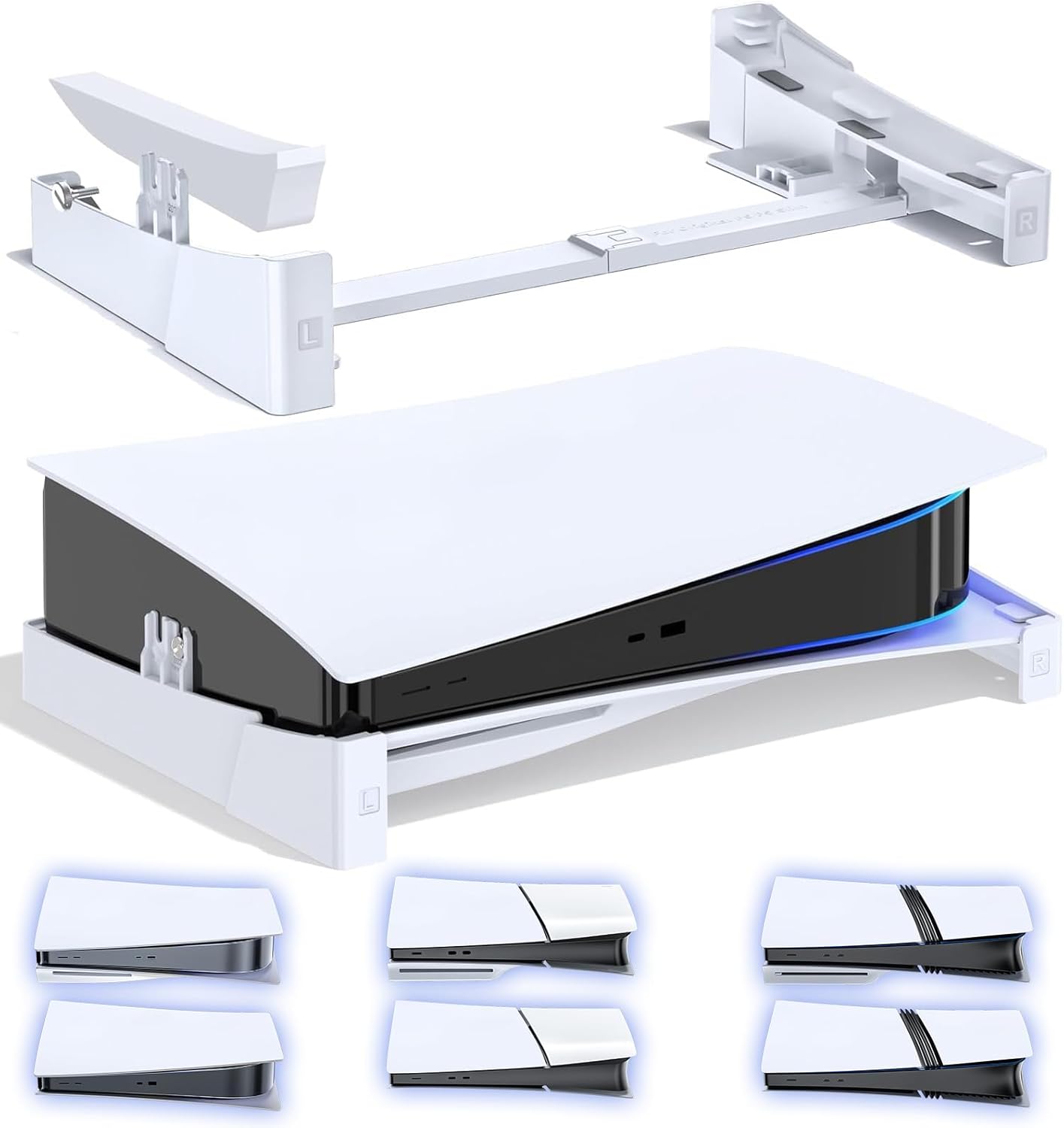 Stable OIVO PS5 Horizontal Stand - Upgraded Support Rods & Scalable Design
