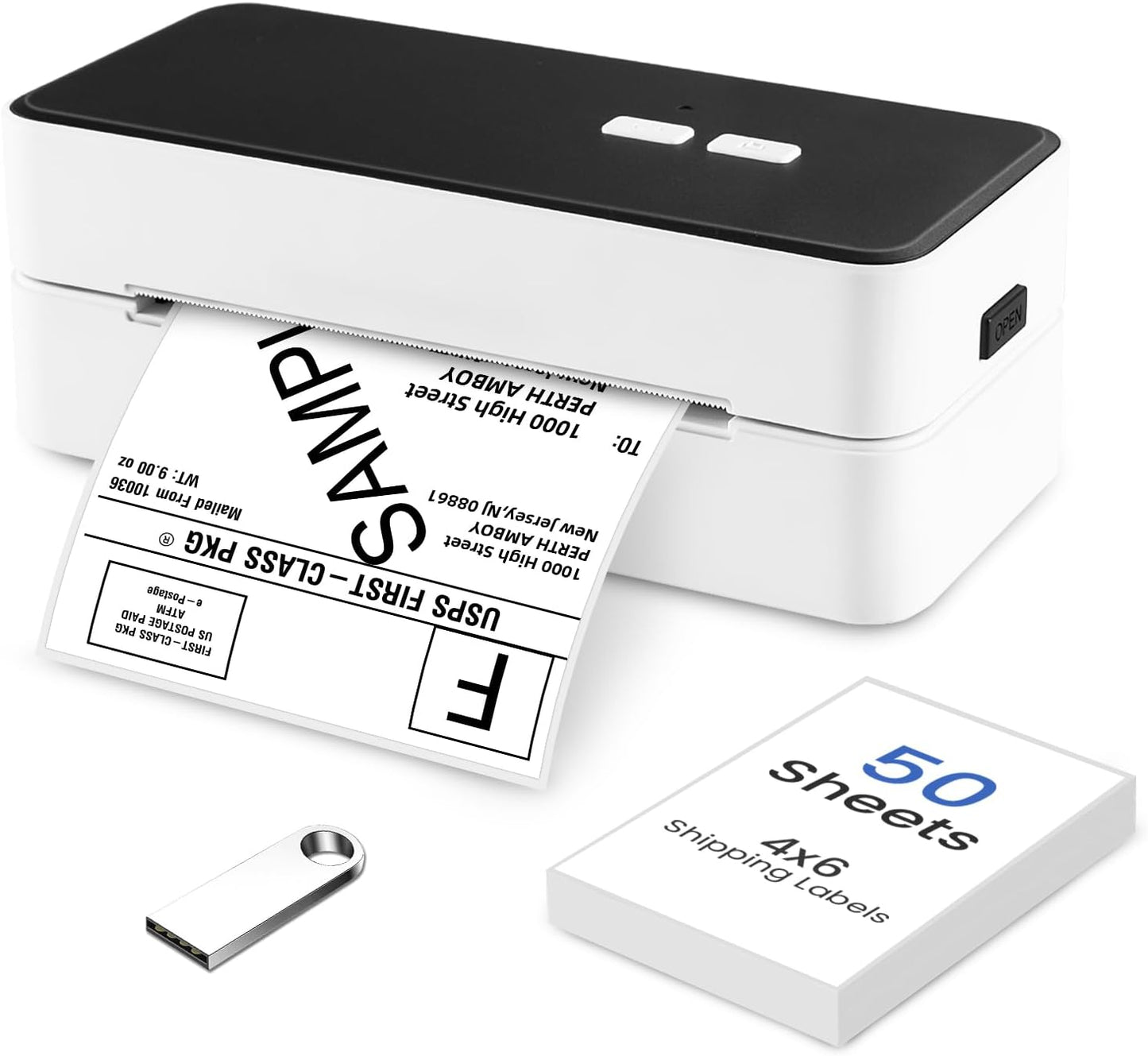 High Speed Thermal Shipping Label Printer - USB Compatible