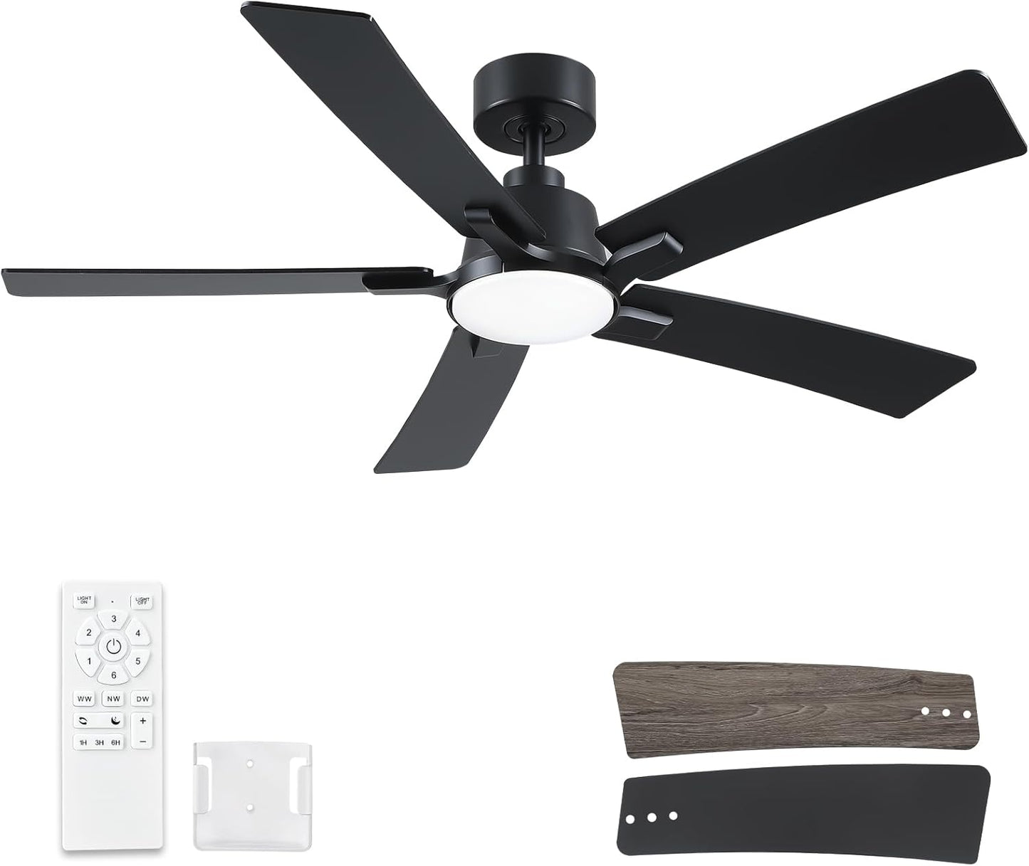 52 Inch Ceiling Fan with Lights and Remote for Modern Spaces