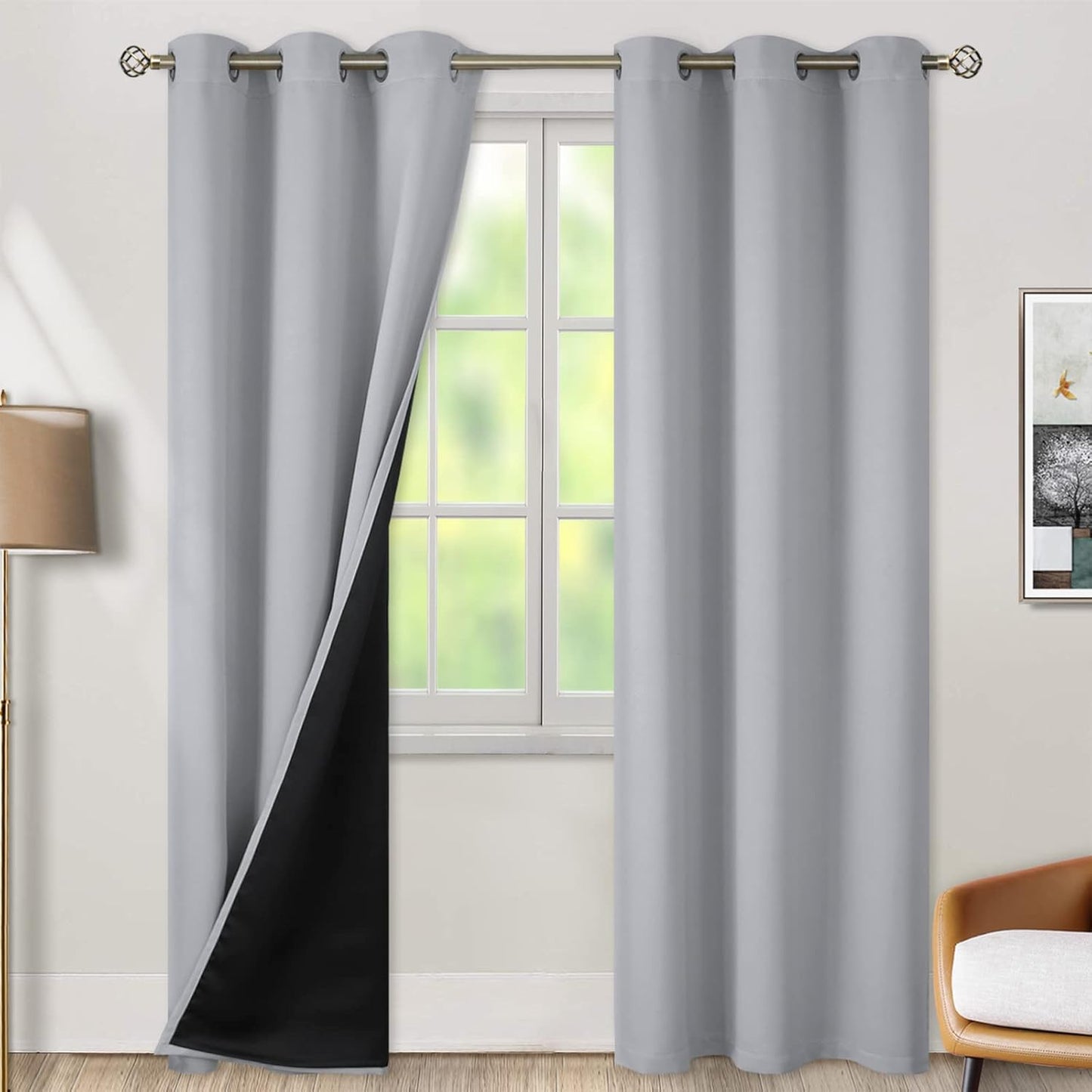 BGment 100% Blackout Curtains for Bedroom - Total Light Blocking