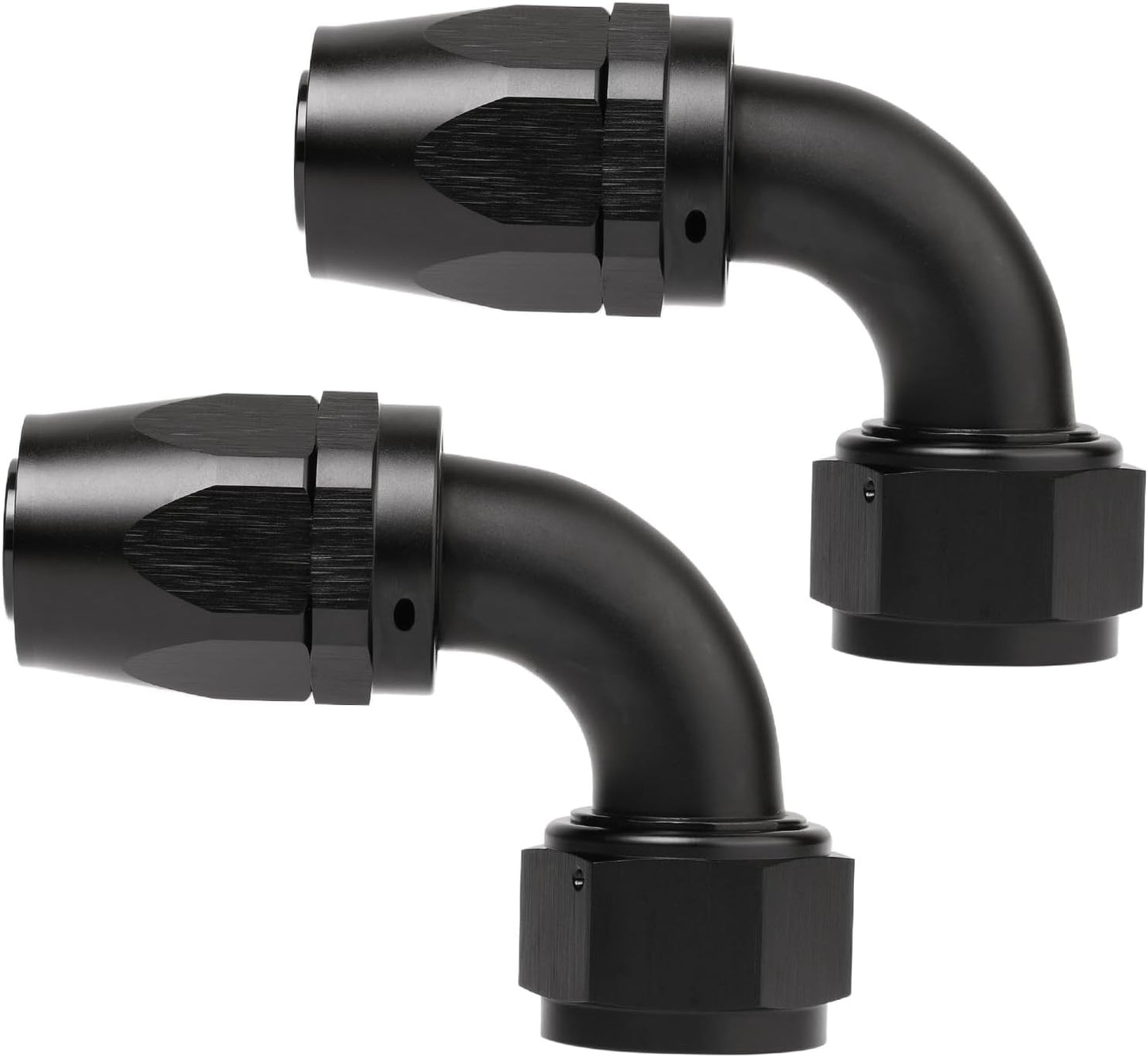16AN 90 Degree Elbow Hose End Fitting Swivel Aluminum Black