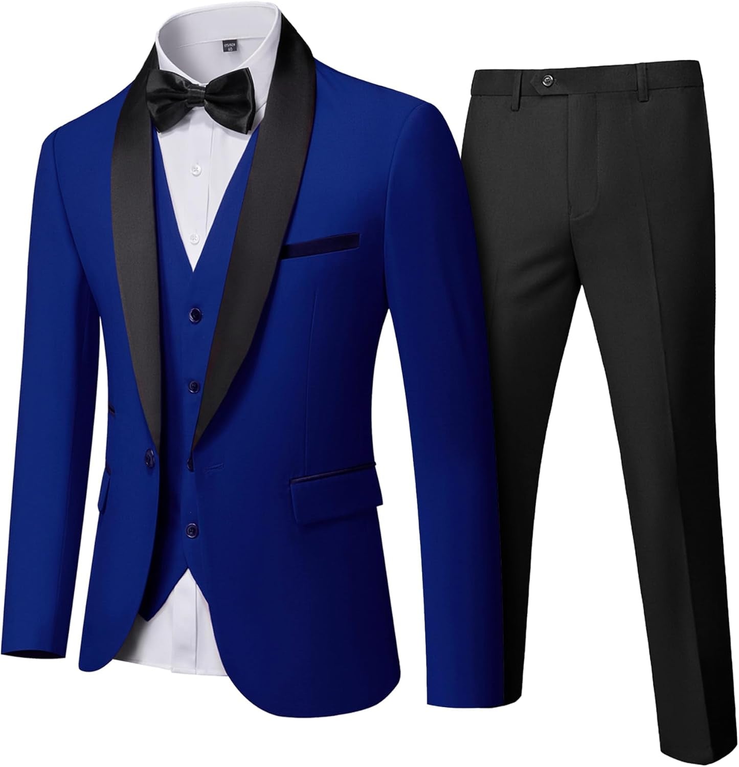 YND Men's 3 Piece Tuxedo Set for Weddings, Proms, and Dinners