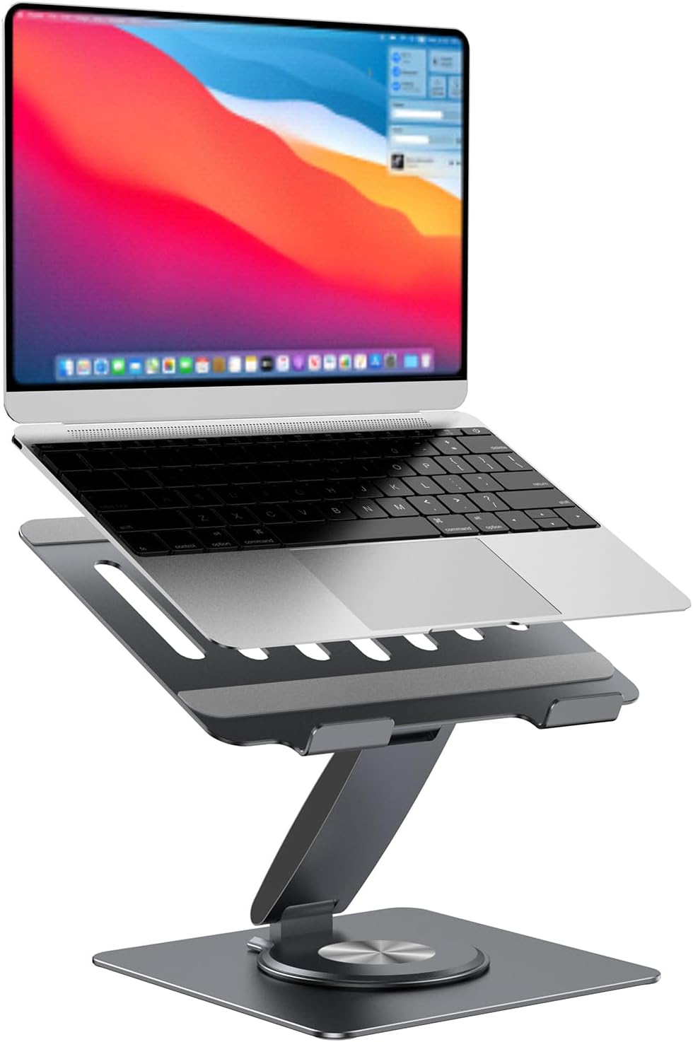360 Swivel Aluminum Laptop Stand | Ergonomic Cooling Riser | Supports 18lbs | For Macbook Air/Pro Dell/HP | 7-15.6 Laptops