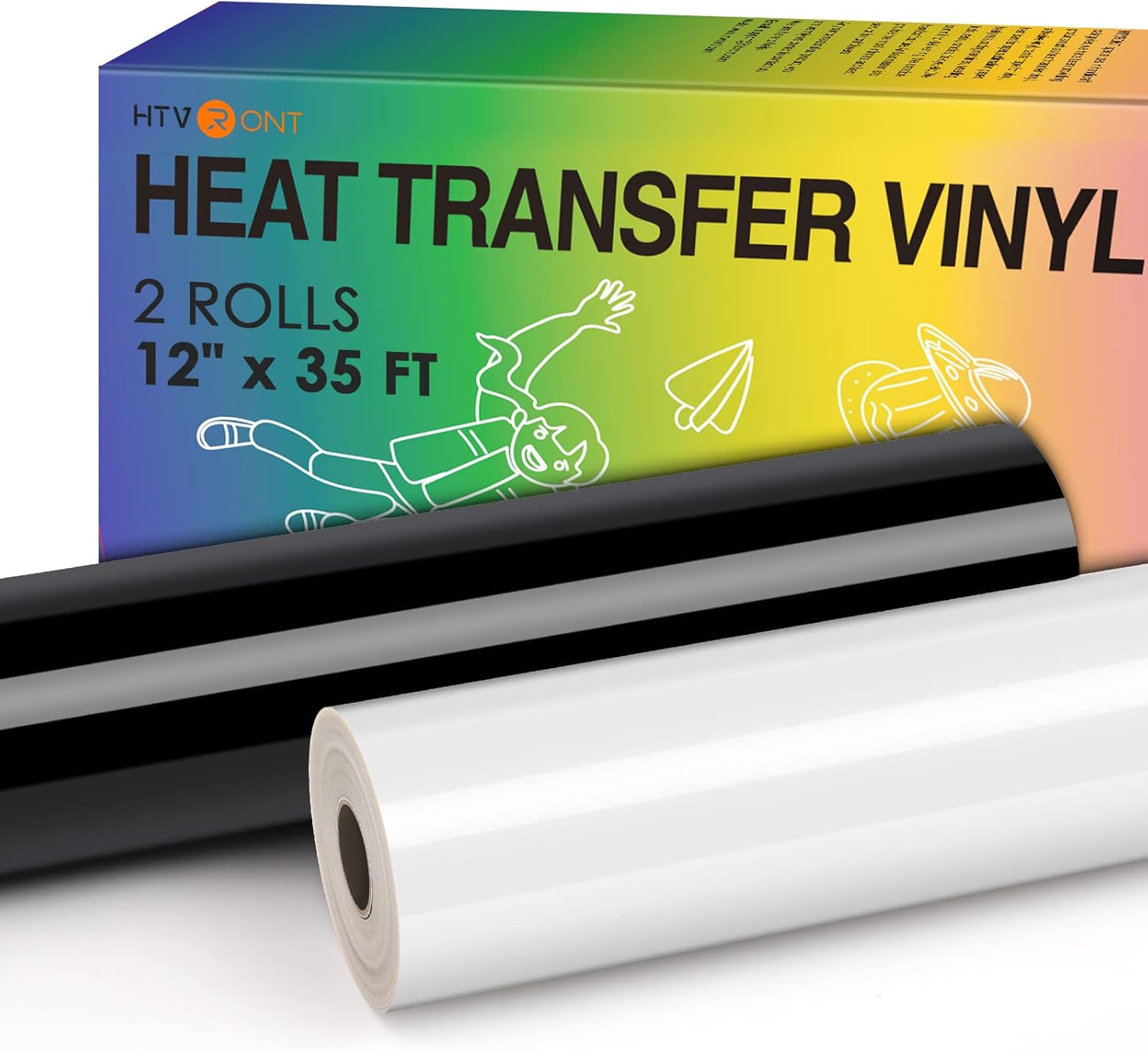 HTVRONT HTV Vinyl Rolls for Easy Heat Transfer Designs