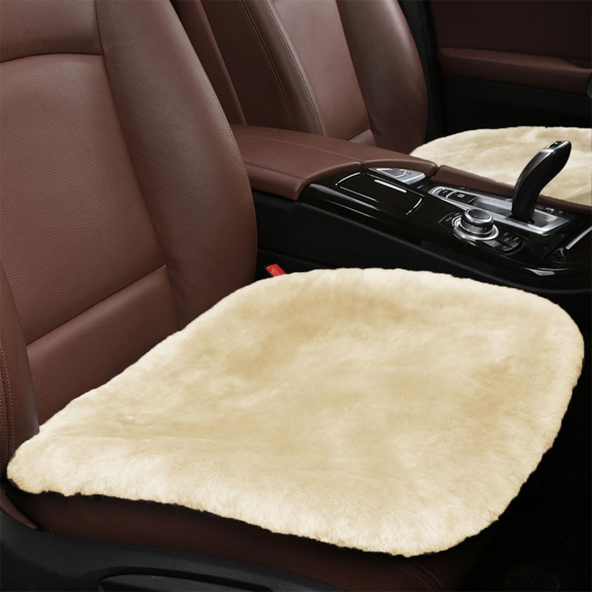 Plush Sheepskin Car Seat Cushion - Ultimate Comfort