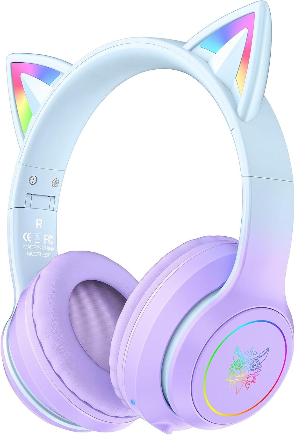ONITOON LED Cat Ear Headphones: 55H Play Time