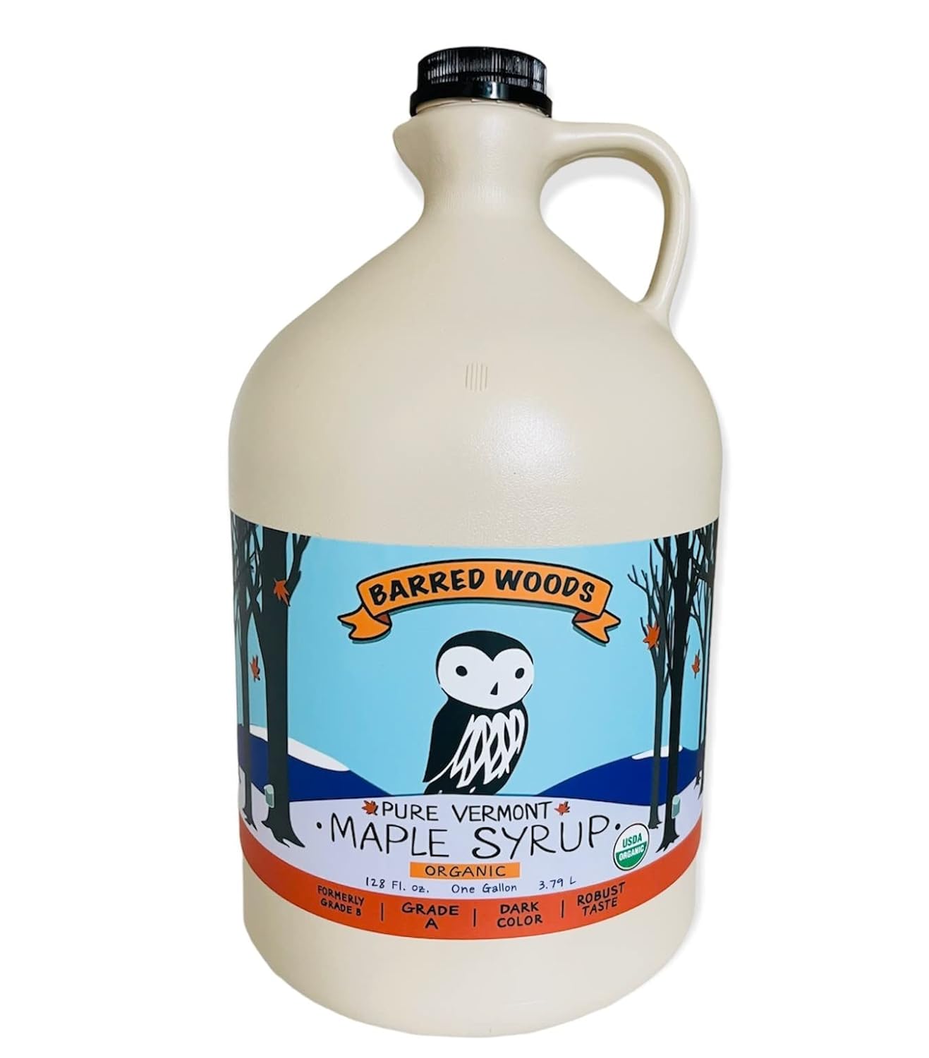 Organic 1 Gallon Dark Robust Vermont Maple Syrup - Grade A Delight