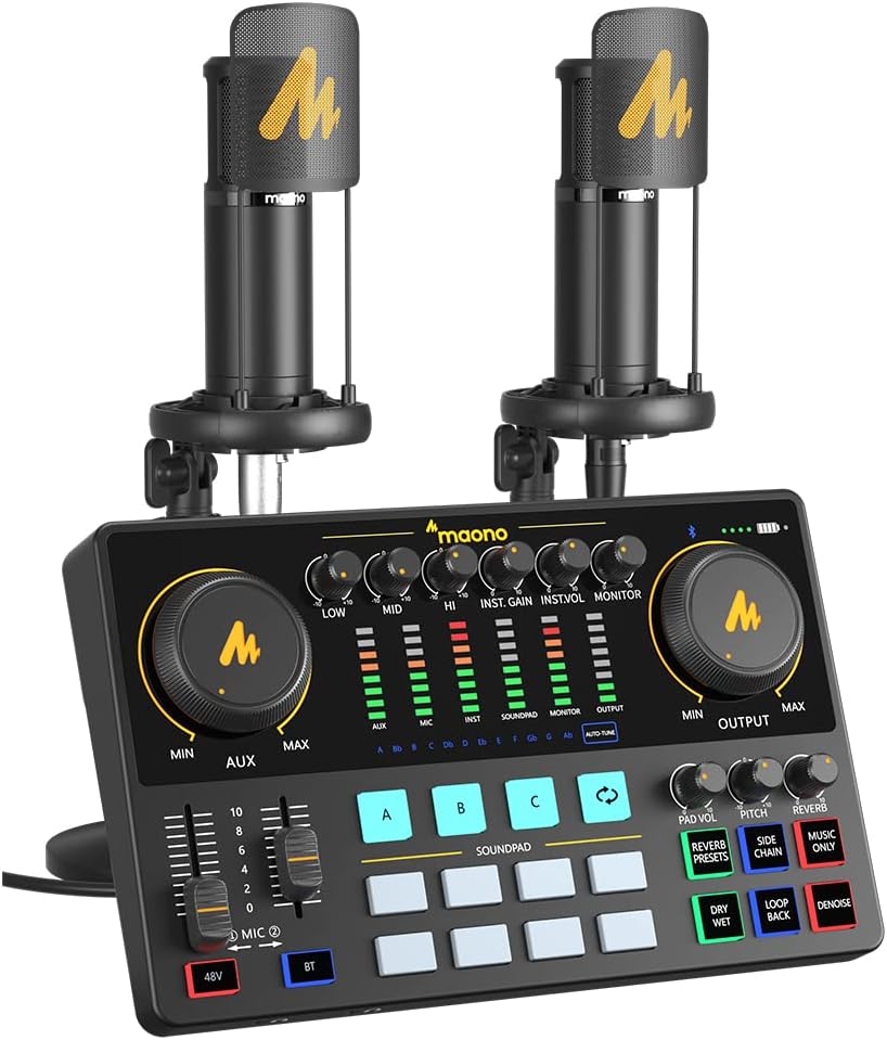 MAONO Podcast Equipment Bundle for 2: All-in-One Audio Solution