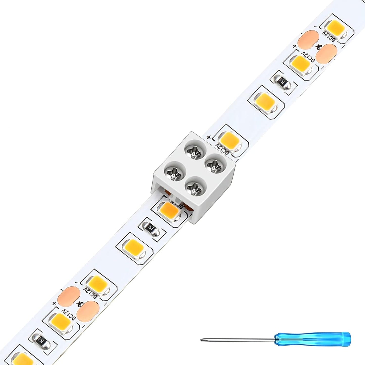 100 Pack Solderless LED Tape Connectors for Easy Connections