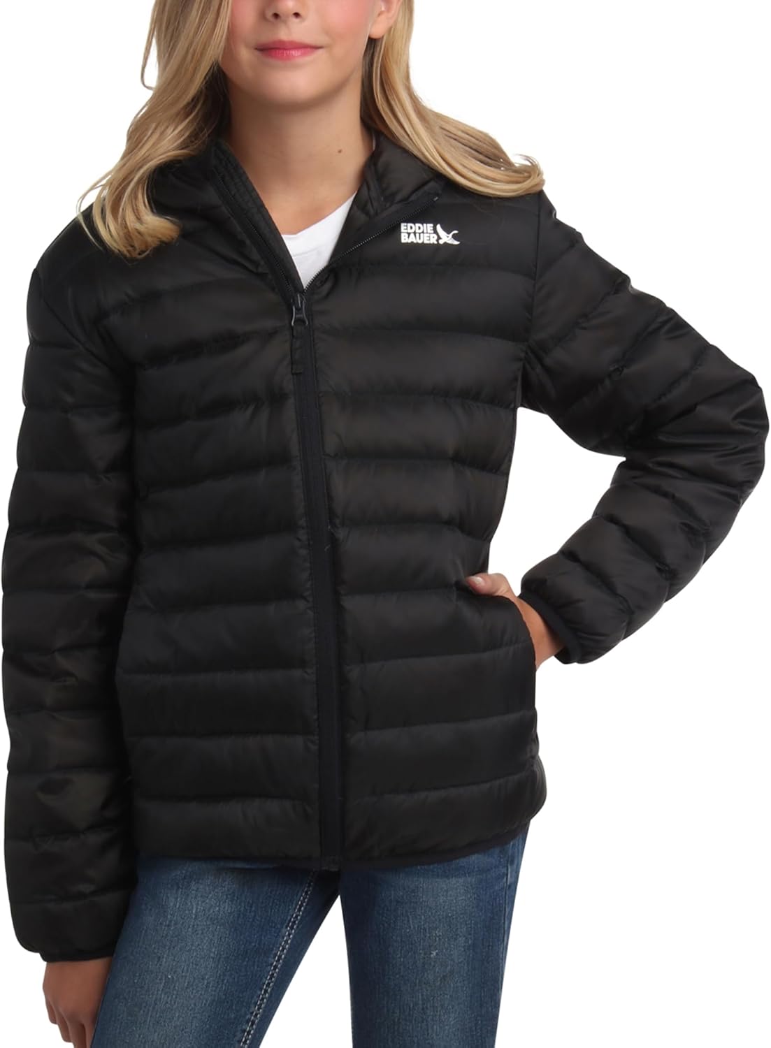 Eddie Bauer Girls' Weather Resistant Insulated Puffer Jacket