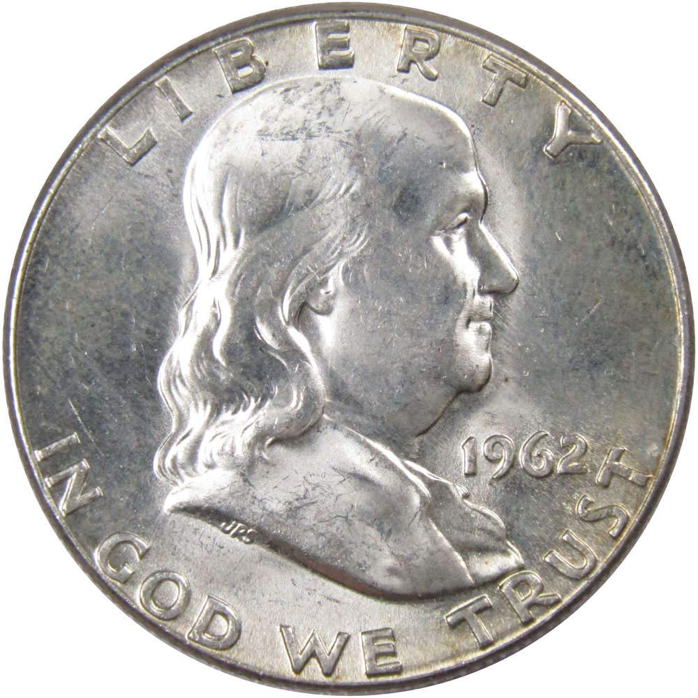1962 Franklin Half Dollar Coin - AU About Uncirculated 90% Silver