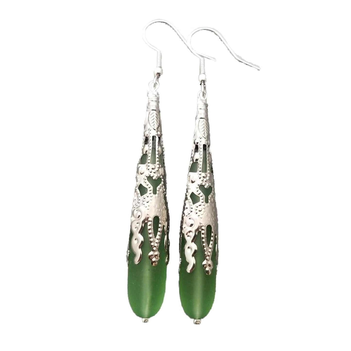 Yinahawaii Handmade Sea Glass Earrings - Unique Beach Jewelry