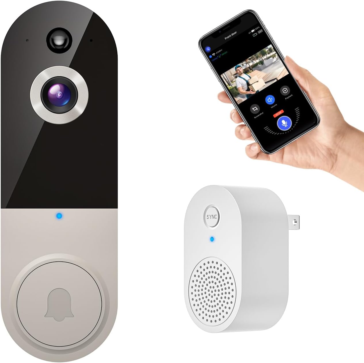 Smart Wireless Doorbell with AI Human Detection - HopeFlex