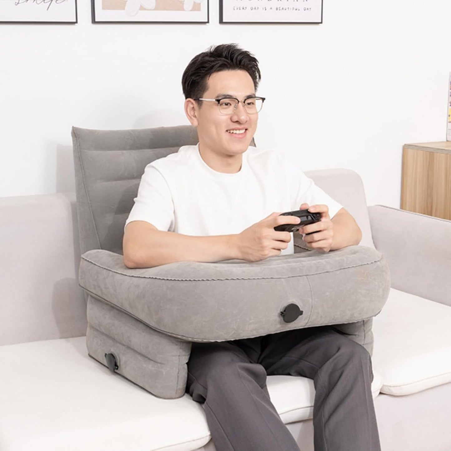 Foldable Inflatable Reading Pillow - Ultimate Comfort!