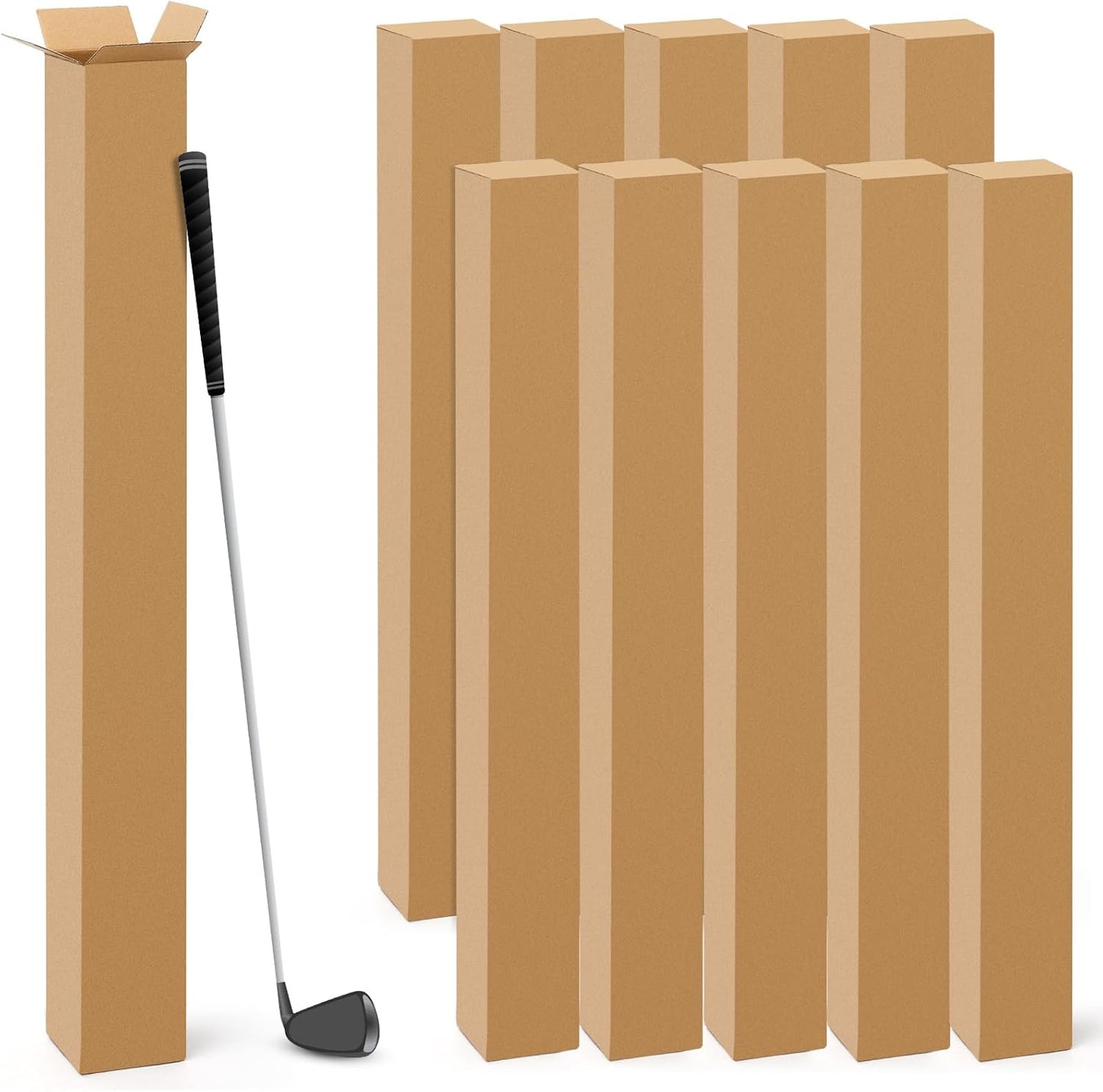 Qilery 10 Pcs Golf Club Shipping Boxes for Moving and Storage
