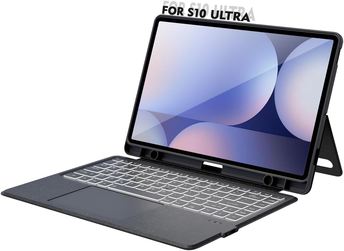 Keyboard Case for Samsung Galaxy Tab S10 Ultra with Trackpad