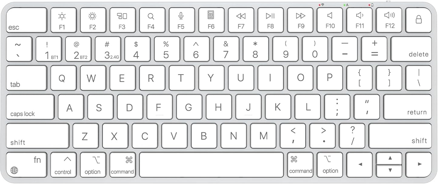 Wireless Keyboard for Mac with Bluetooth and USB Connection