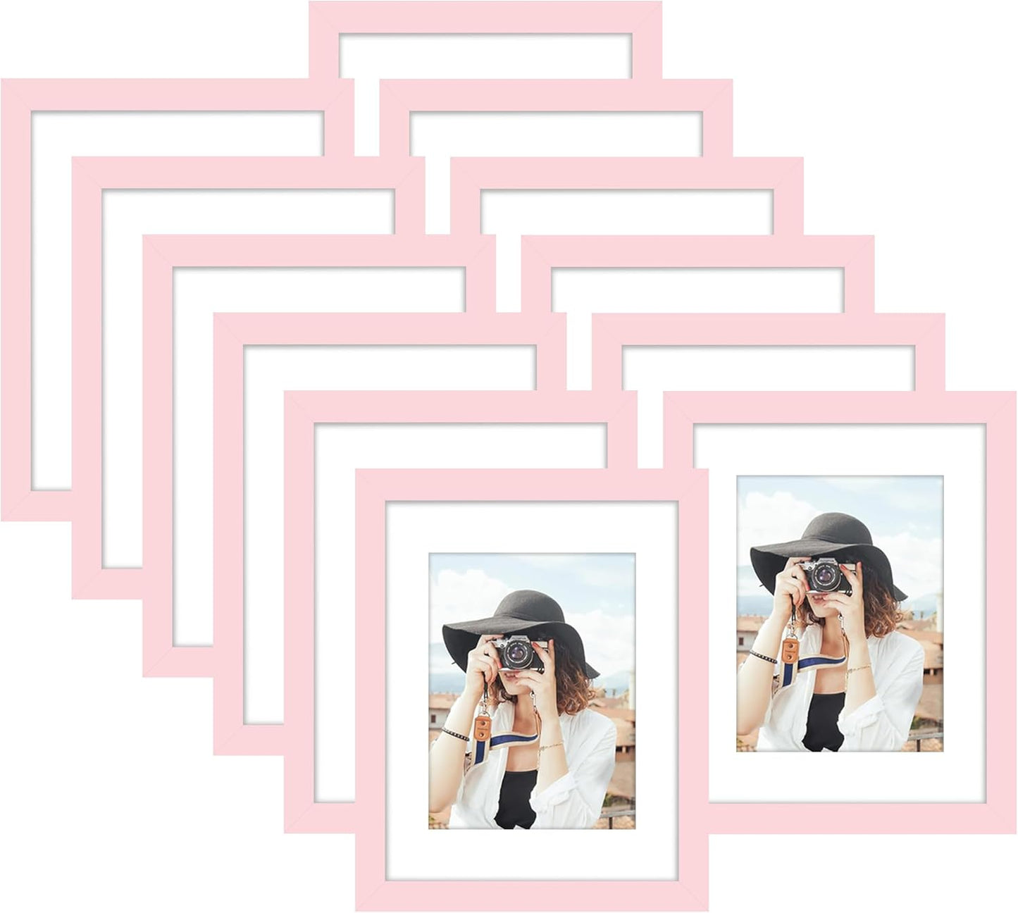 Picrit 8.5x11 Picture Frame Set of 12 for Wall or Table Display