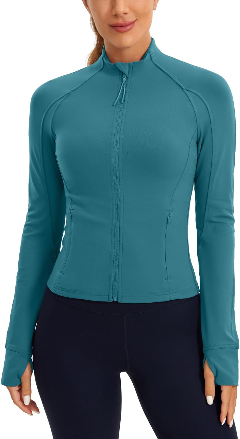 CRZ YOGA Slim Fit Butterluxe Workout Jacket - Weightless Comfort!