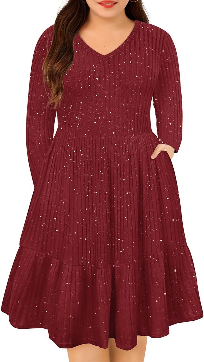 RITERA Plus Size Dresses for Curvy Women with Pockets