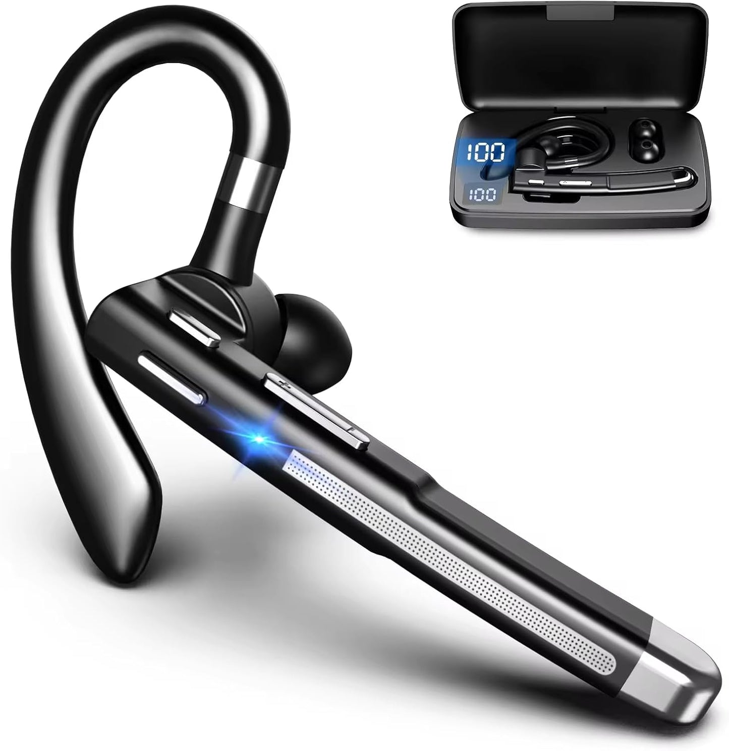 Business Noise-Cancelling Bluetooth Earpiece - Hands-Free Calls