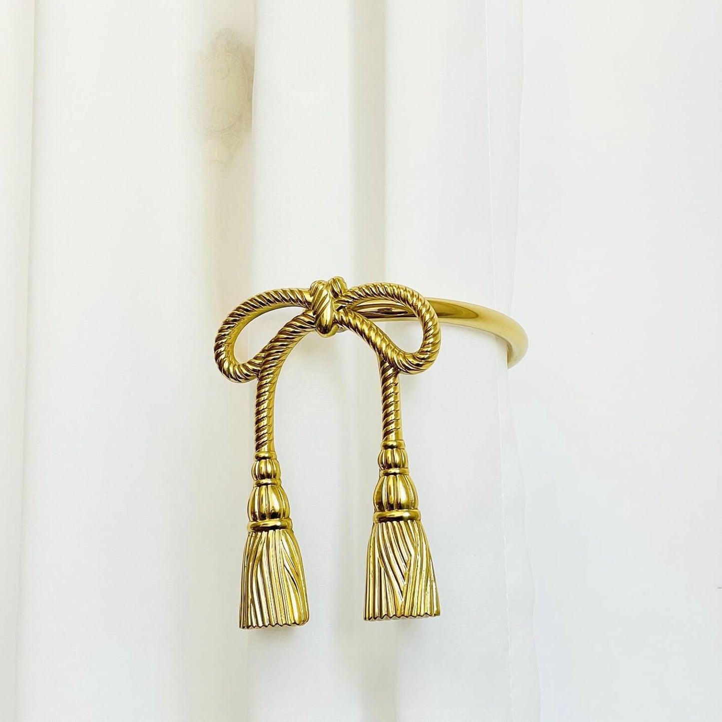 Gold Bow Curtain Holdback Set by TerkCo