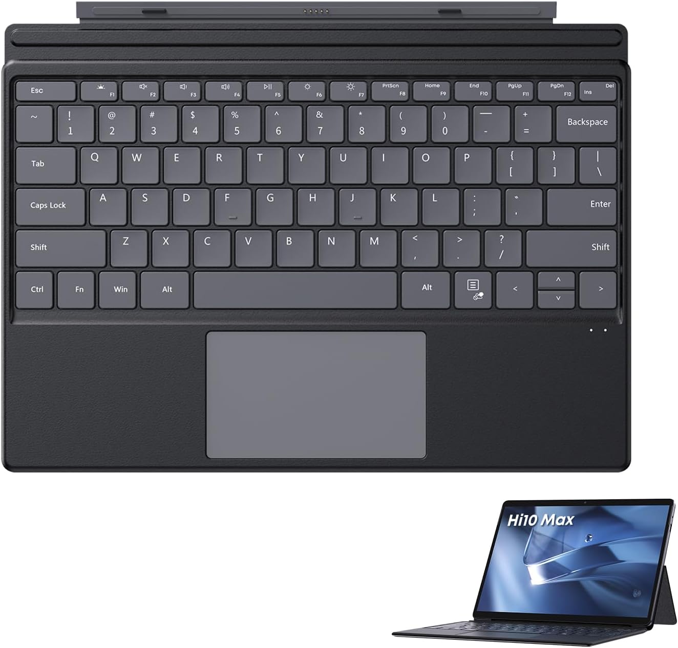 CHUWI Hi10 Max Tablet Keyboard: Lightweight Backlit 2 in 1 Design
