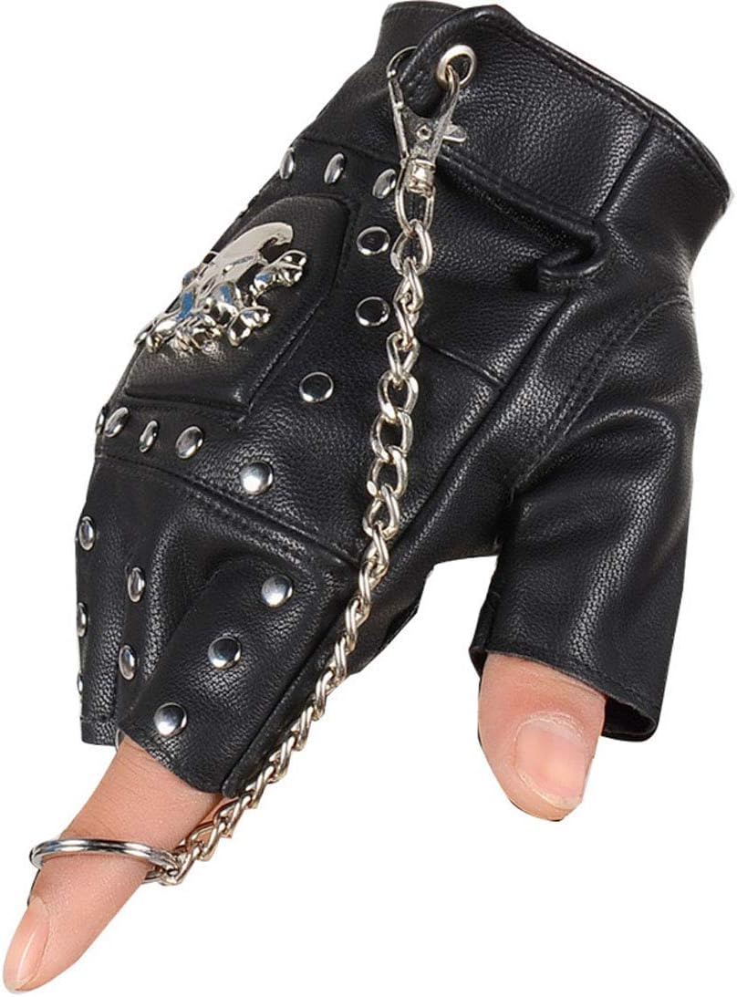 Vintage Leather Captain Fingerless Gloves