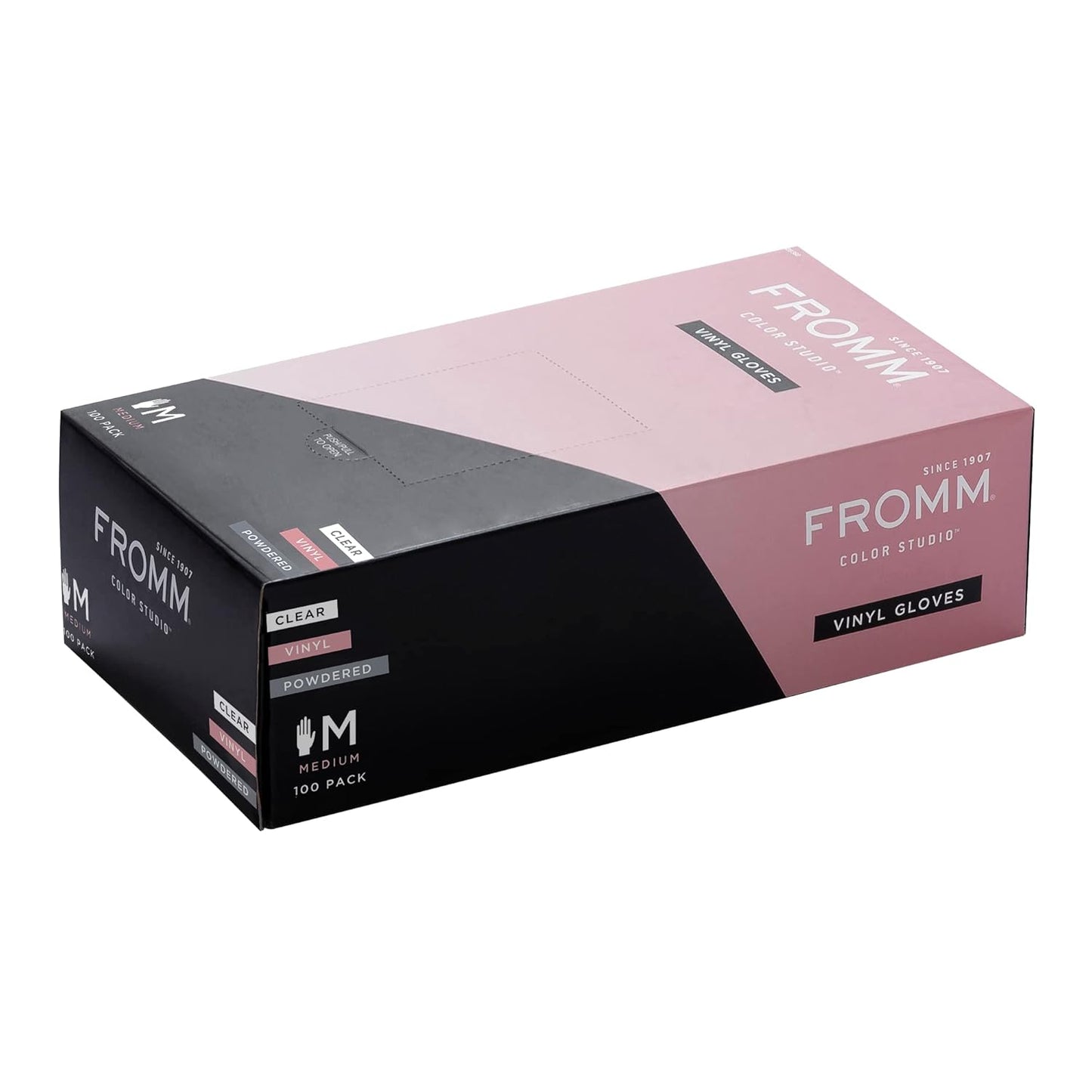 Fromm Latex-Free Vinyl Gloves 100ct - Comfortable & Tear-Resistant