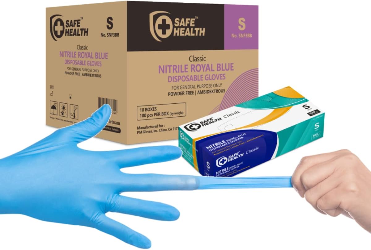 Safe Health Nitrile Disposable Gloves for Food and Salon Use