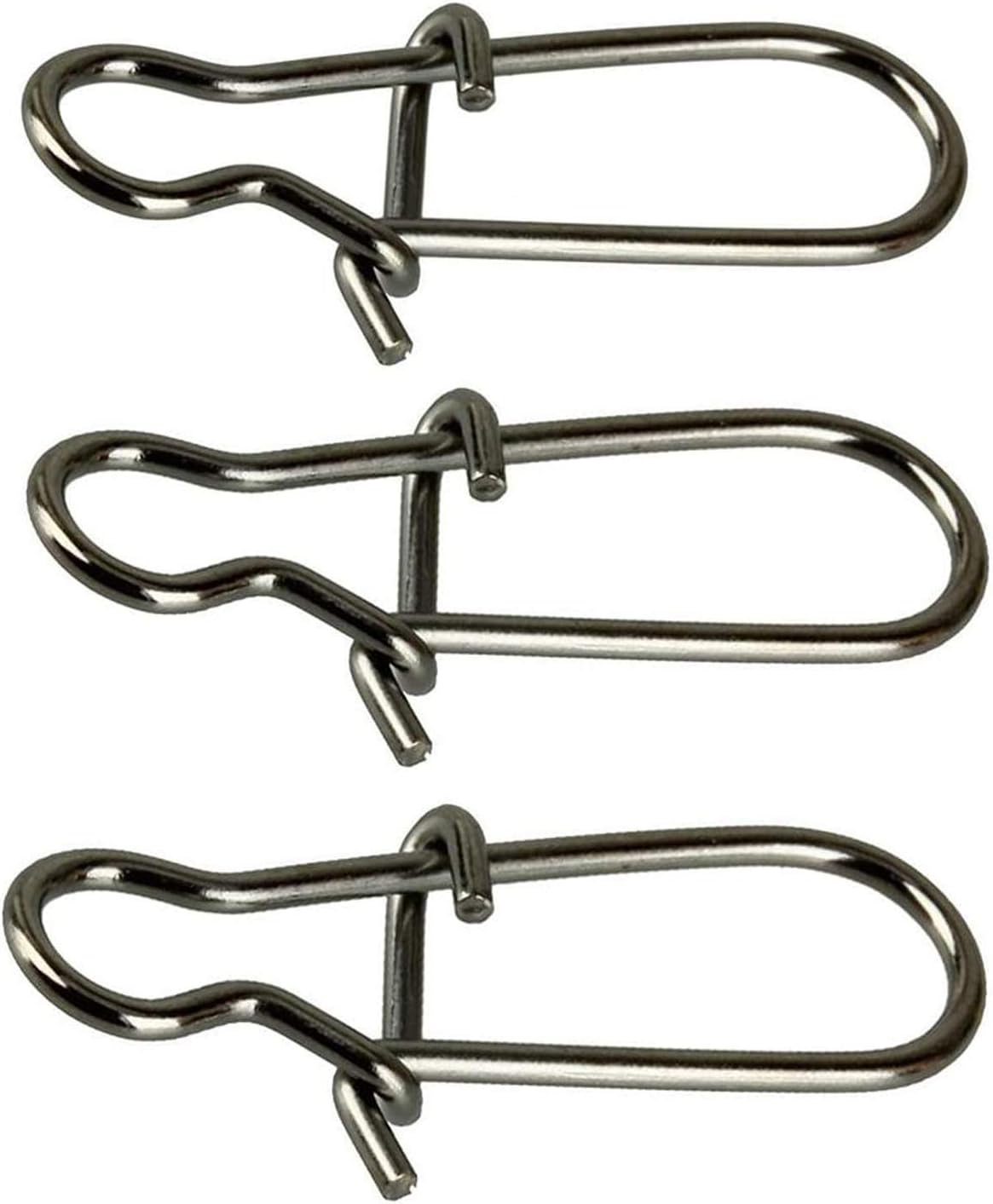 Shaddock Fishing 100 Pack Stainless Steel Duo Lock Snaps - Strong 26LB-220LB Test