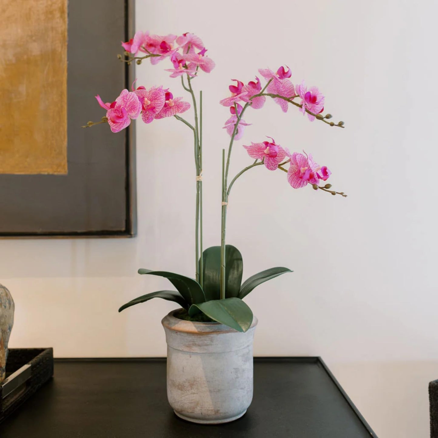 Faux Pink Orchid Plant for Stunning Indoor Flower Display